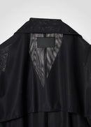 Double-breasted trench coat, black, cogthebigsmoke, made in Japan, one size fits all, sustainable fashion, capsule wardrobe essentials, quiet luxury, minimalist outfi