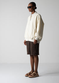 03 LESLIE OVERSIZED BLOUSON / RECYCLE TW TROPICAL - C12