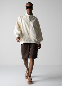 03 LESLIE OVERSIZED BLOUSON / RECYCLE TW TROPICAL - C12