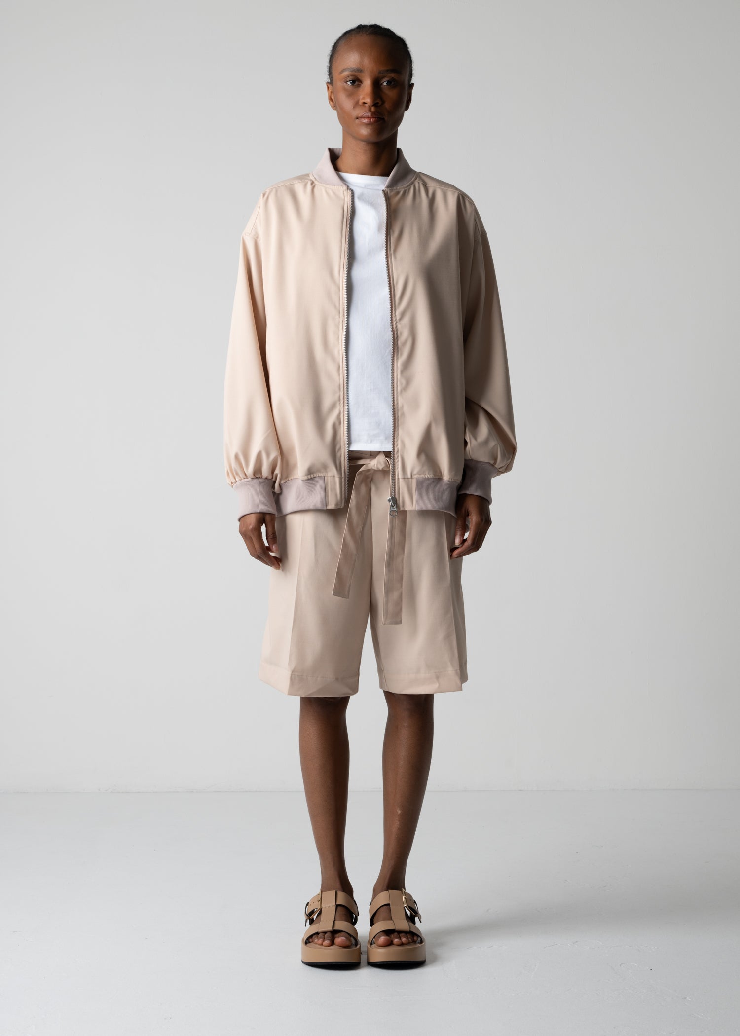 03 LESLIE OVERSIZED BLOUSON / RECYCLE TW TROPICAL - C12