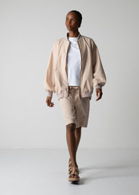 03 LESLIE OVERSIZED BLOUSON / RECYCLE TW TROPICAL - C12