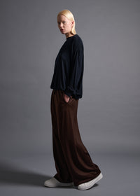 narrow sleeve crew neck top, navy, cogthebigsmoke, one size fits all, sustainable fashion, less is more, made in Japan, quiet luxury, minimalist