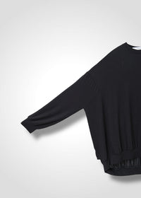 03 MACY NARROW SLV CREW NECK TOP / TENCEL CASHMERE PLAIN JERSEY - C13