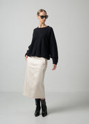 03 OKSANA SKIRT / DUCHESS SATIN STRETCH - C15