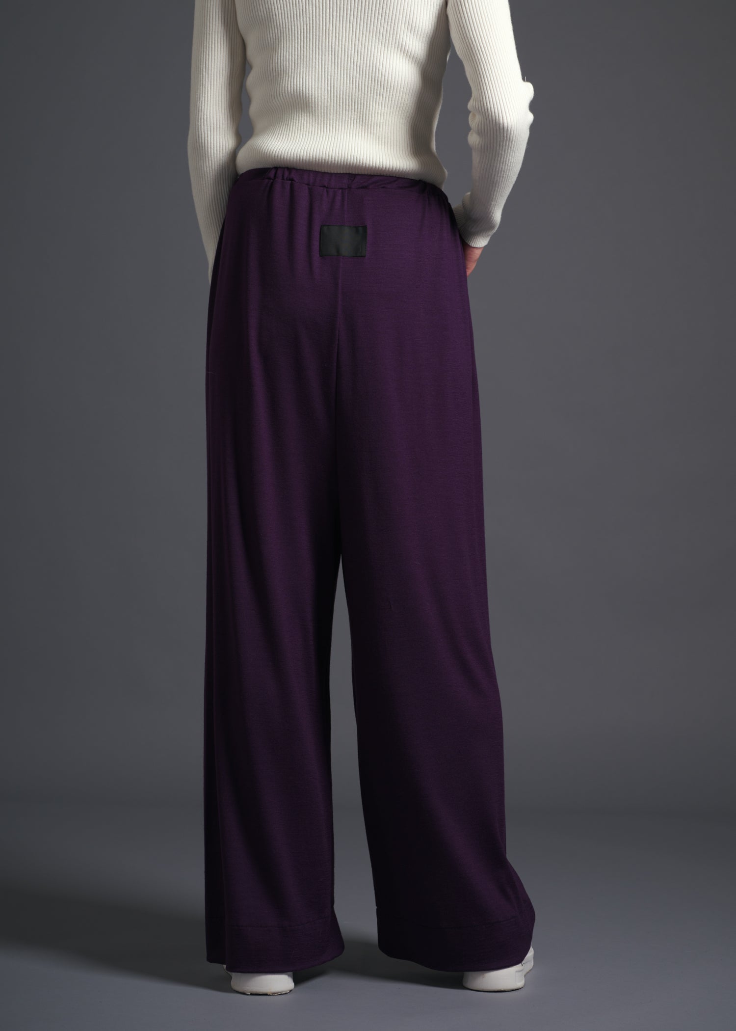 40 ALISON TROUSERS / HIGH GAUGE PURE WOOL JERSEY - C13