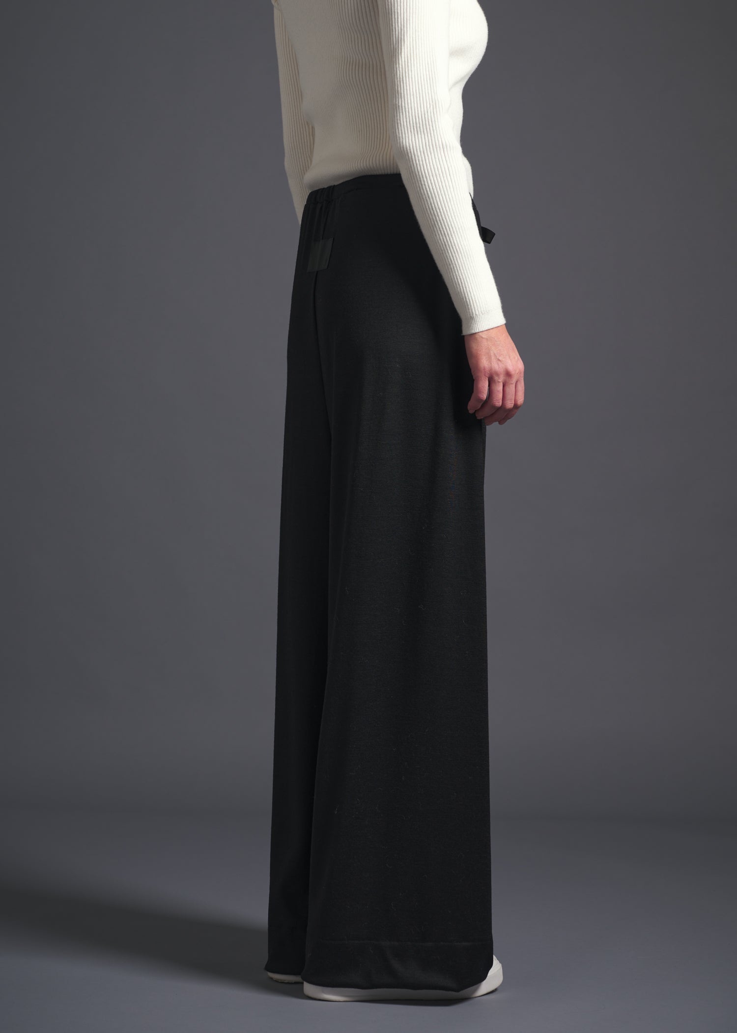 40 ALISON TROUSERS / HIGH GAUGE PURE WOOL JERSEY - C13