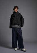 Short jacket with stand collar, black, cogthebigsmoke, one size fits all, sustainable fashion, less is more, made in Japan, quiet luxury, minimalist