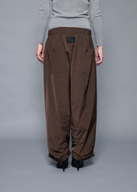41 NIRVANA TUCKED-HEM TROUSERS / HIGH-COUNT PL STRETCH - C15