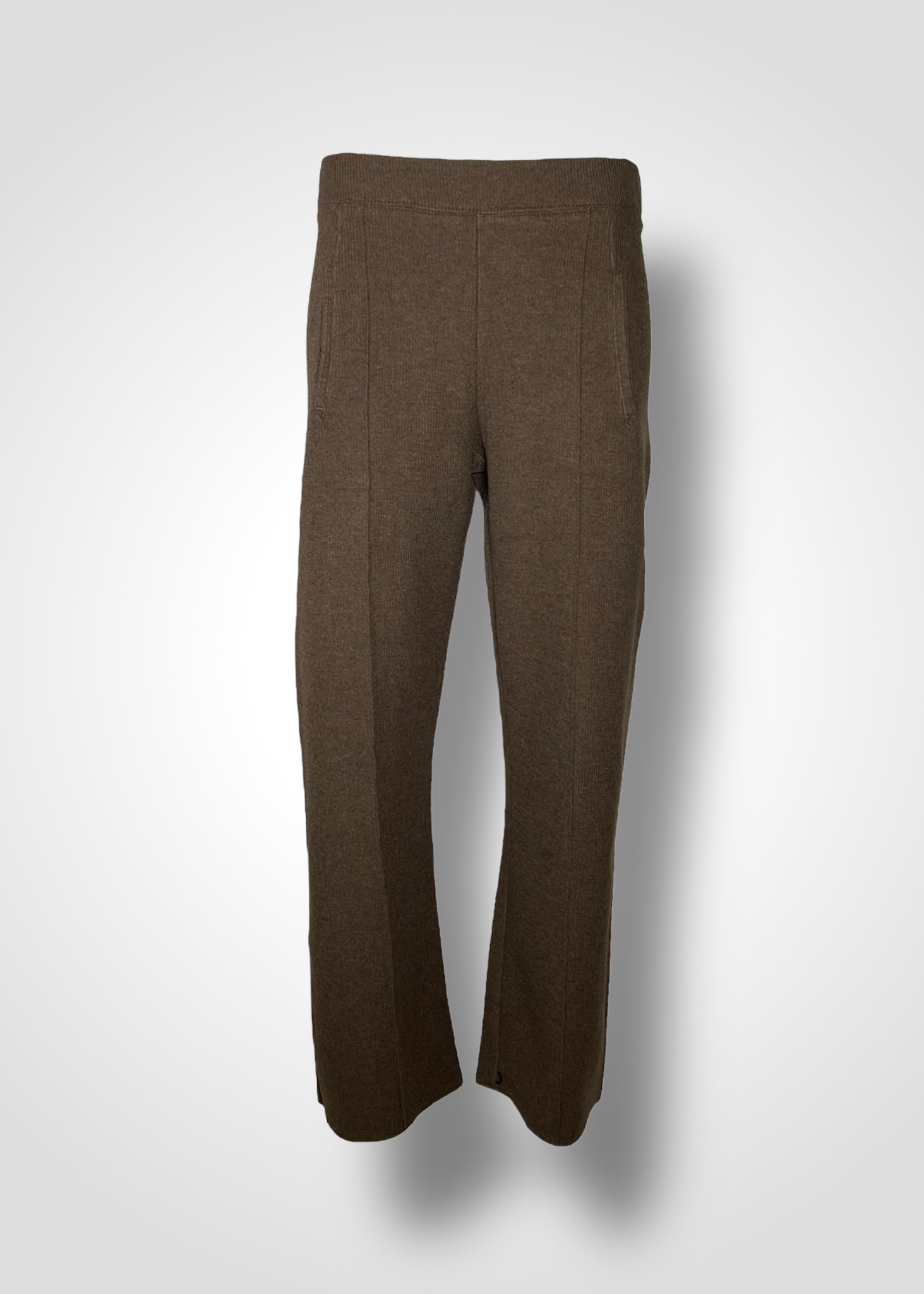 GALAXY SEMI-WIDE TROUSERS / RECYCLED WOOL QUARTER GAUGE KNITING - C9