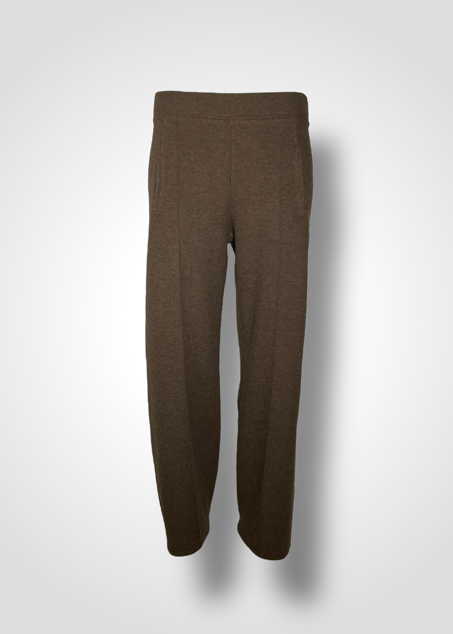 GALAXY SEMI-WIDE TROUSERS / RECYCLED WOOL QUARTER GAUGE KNITING - C9