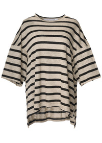 42 HARLEY T-SHIRT / LINEN STRIPE JERSEY - C12