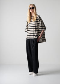 42 HARLEY T-SHIRT / LINEN STRIPE JERSEY - C12