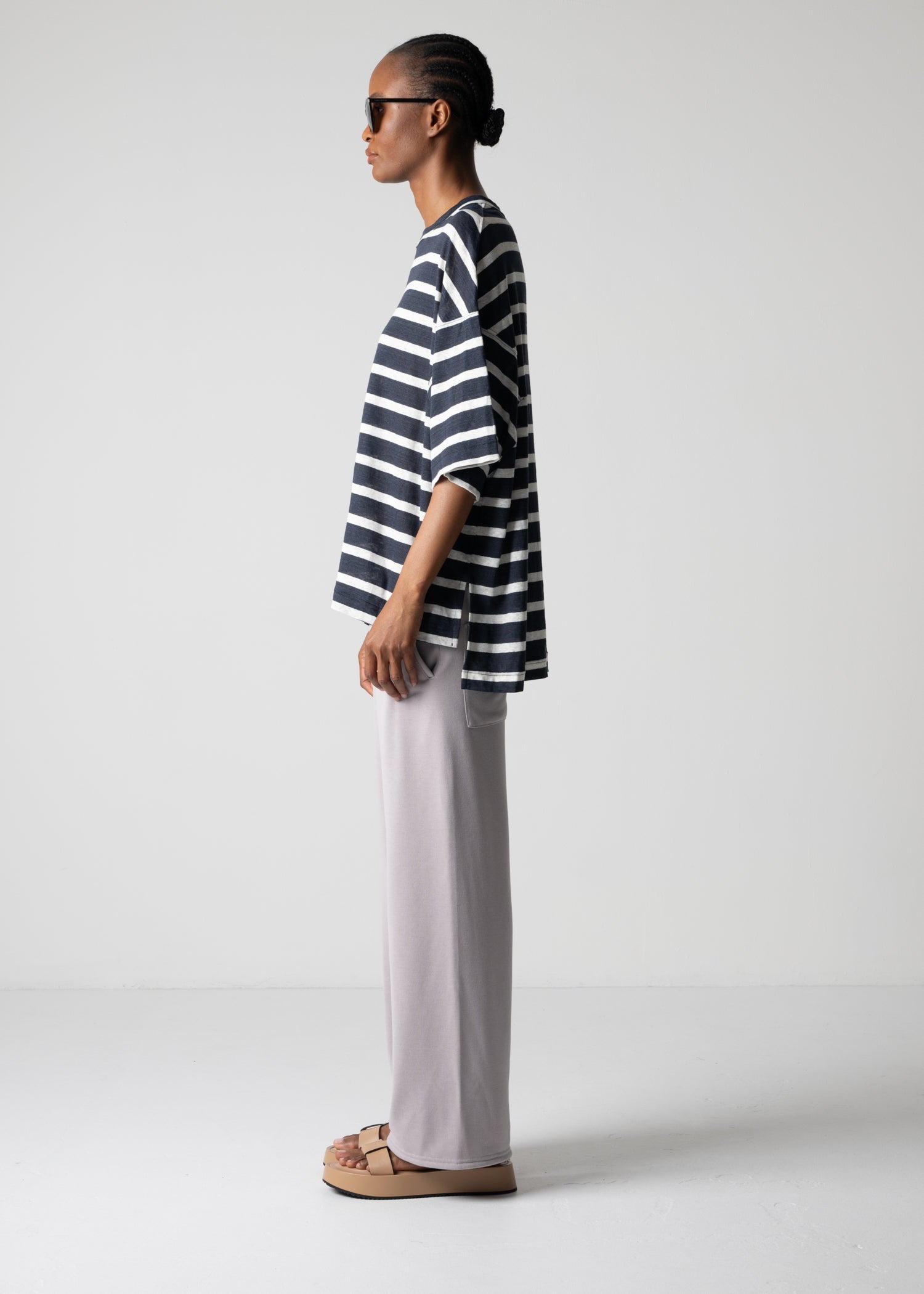 42 HARLEY T-SHIRT / LINEN STRIPE JERSEY - C12