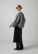 43 MELODY RAGLAN TOP / ALPACA JAQUARD SHAGGY - C15
