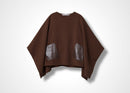 43 MILA PONCHO TOP / WOOL BLENDED ITALIAN FLEECE - C13