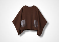 43 MILA PONCHO TOP / WOOL BLENDED ITALIAN FLEECE - C13
