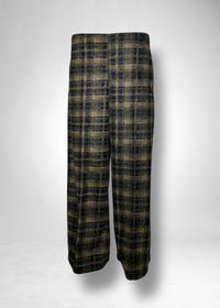 44 GENEVA WIDELEG TROUSERS / JACQUARD PLAID JERSEY - C11