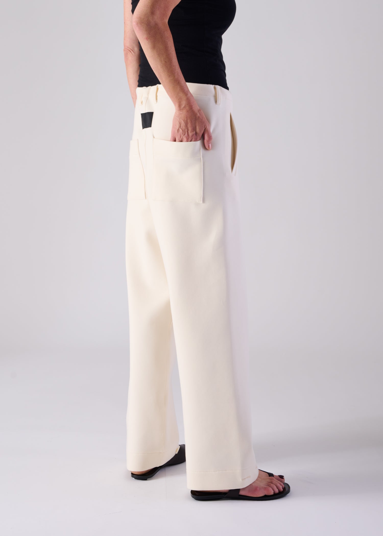 44 LANA TROUSERS / AIRY COTTON DOUBLE JERSEY - C14