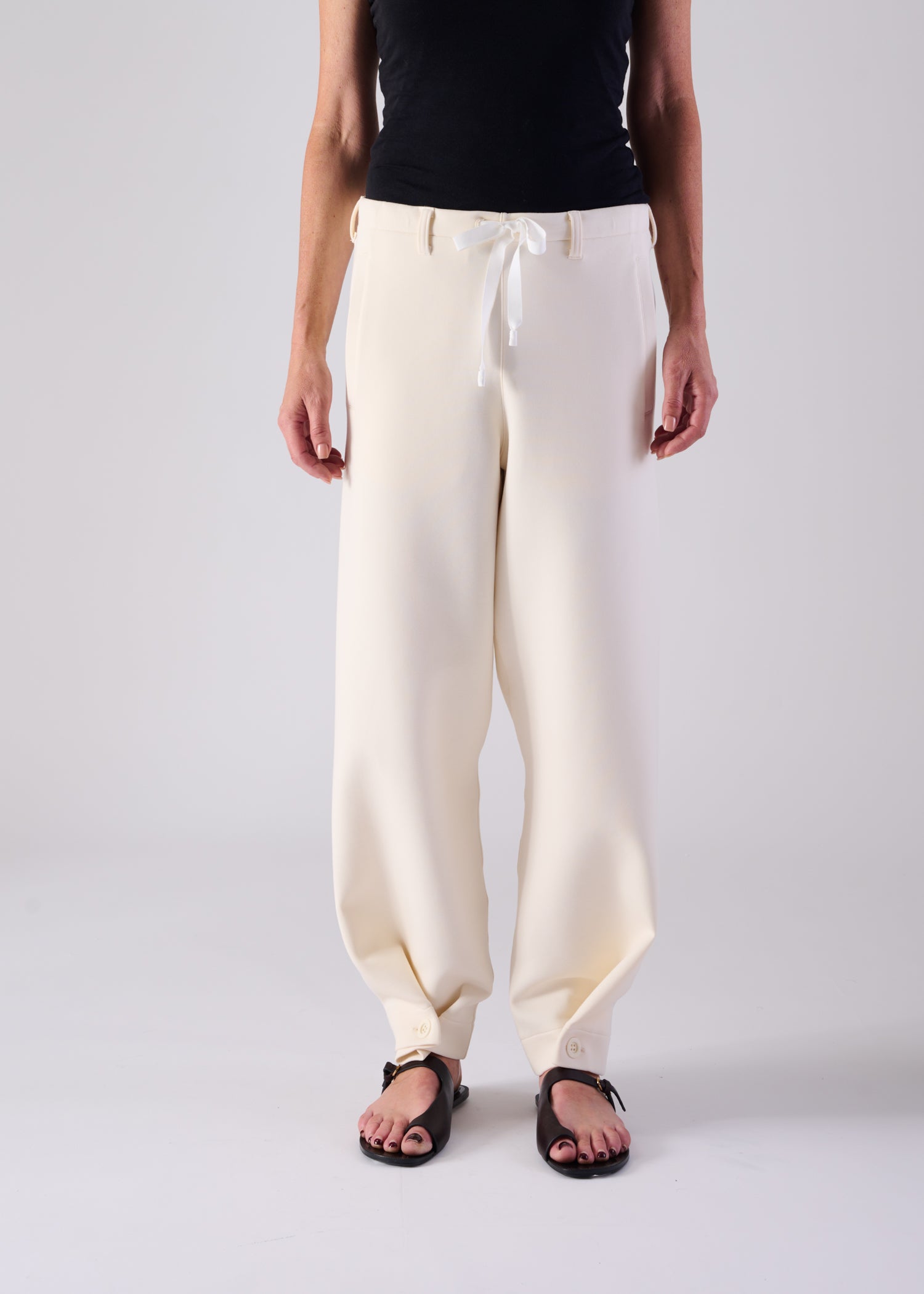 44 LANA TROUSERS / AIRY COTTON DOUBLE JERSEY - C14
