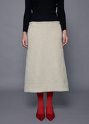 44 OCTAVIA A-LINE SKIRT / ALPACA JAQUARD SHAGGY - C15