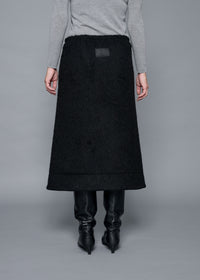 44 OCTAVIA A-LINE SKIRT / ALPACA JAQUARD SHAGGY - C15