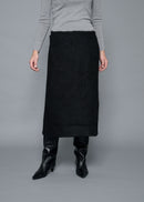 44 OCTAVIA A-LINE SKIRT / ALPACA JAQUARD SHAGGY - C15