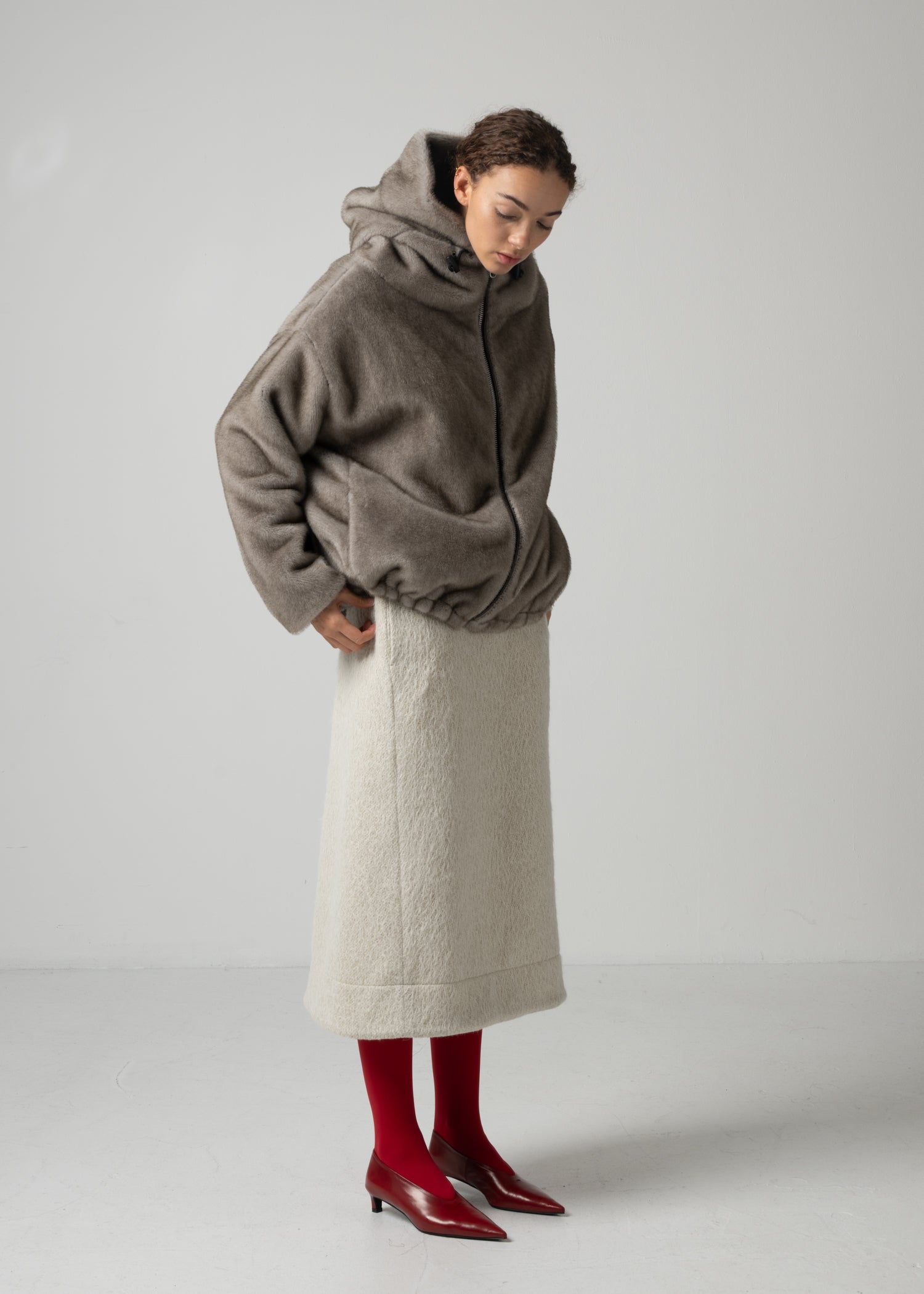 45 ODALIS ZIP PARKA / ECO MINK - C15