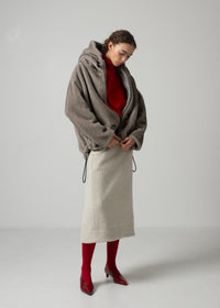 45 ODALIS ZIP PARKA / ECO MINK - C15