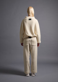 46 KORA BOTTLE NECK TOP / CHUNKY RIB JERSEY - C13