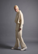 46 KORA BOTTLE NECK TOP / CHUNKY RIB JERSEY - C13