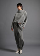 46 KORA BOTTLE NECK TOP / CHUNKY RIB JERSEY - C13