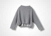 46 KORA BOTTLE NECK TOP / CHUNKY RIB JERSEY - C13