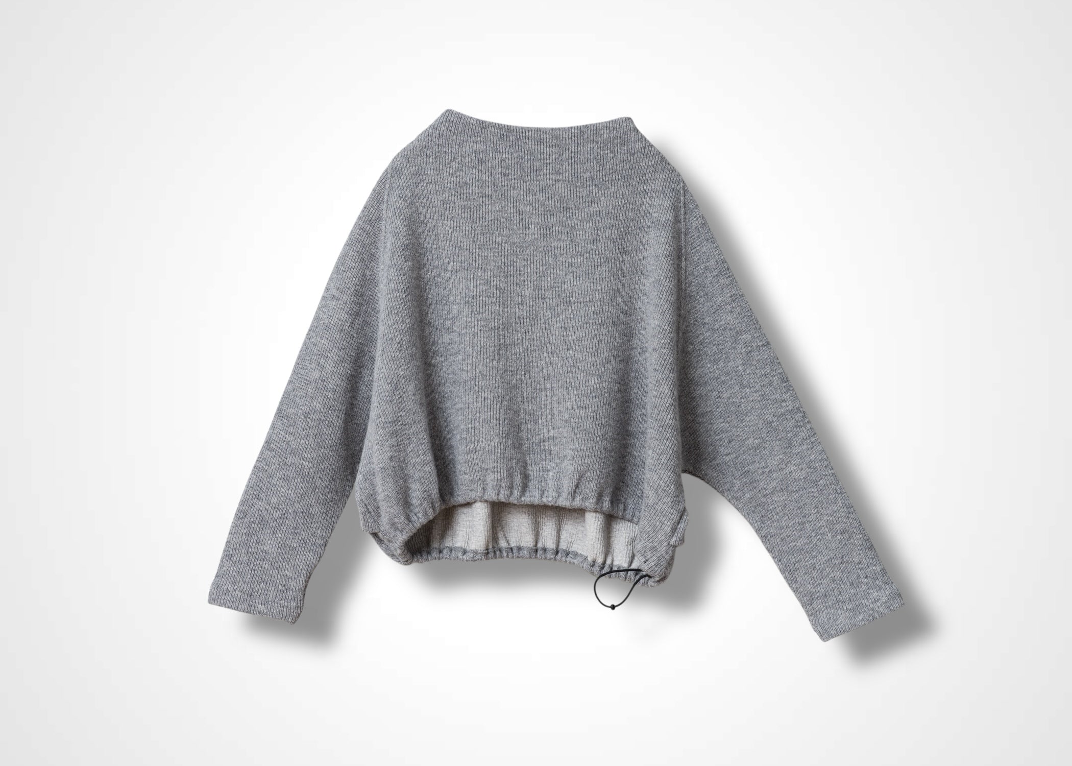 46 KORA BOTTLE NECK TOP / CHUNKY RIB JERSEY - C13