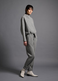 46 KORA BOTTLE NECK TOP / CHUNKY RIB JERSEY - C13