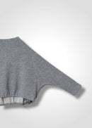 46 KORA BOTTLE NECK TOP / CHUNKY RIB JERSEY - C13