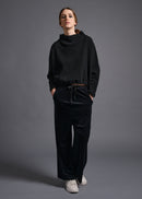 46 KORA BOTTLE NECK TOP / CHUNKY RIB JERSEY - C13