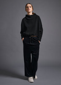 46 KORA BOTTLE NECK TOP / CHUNKY RIB JERSEY - C13