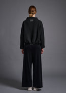 46 KORA BOTTLE NECK TOP / CHUNKY RIB JERSEY - C13