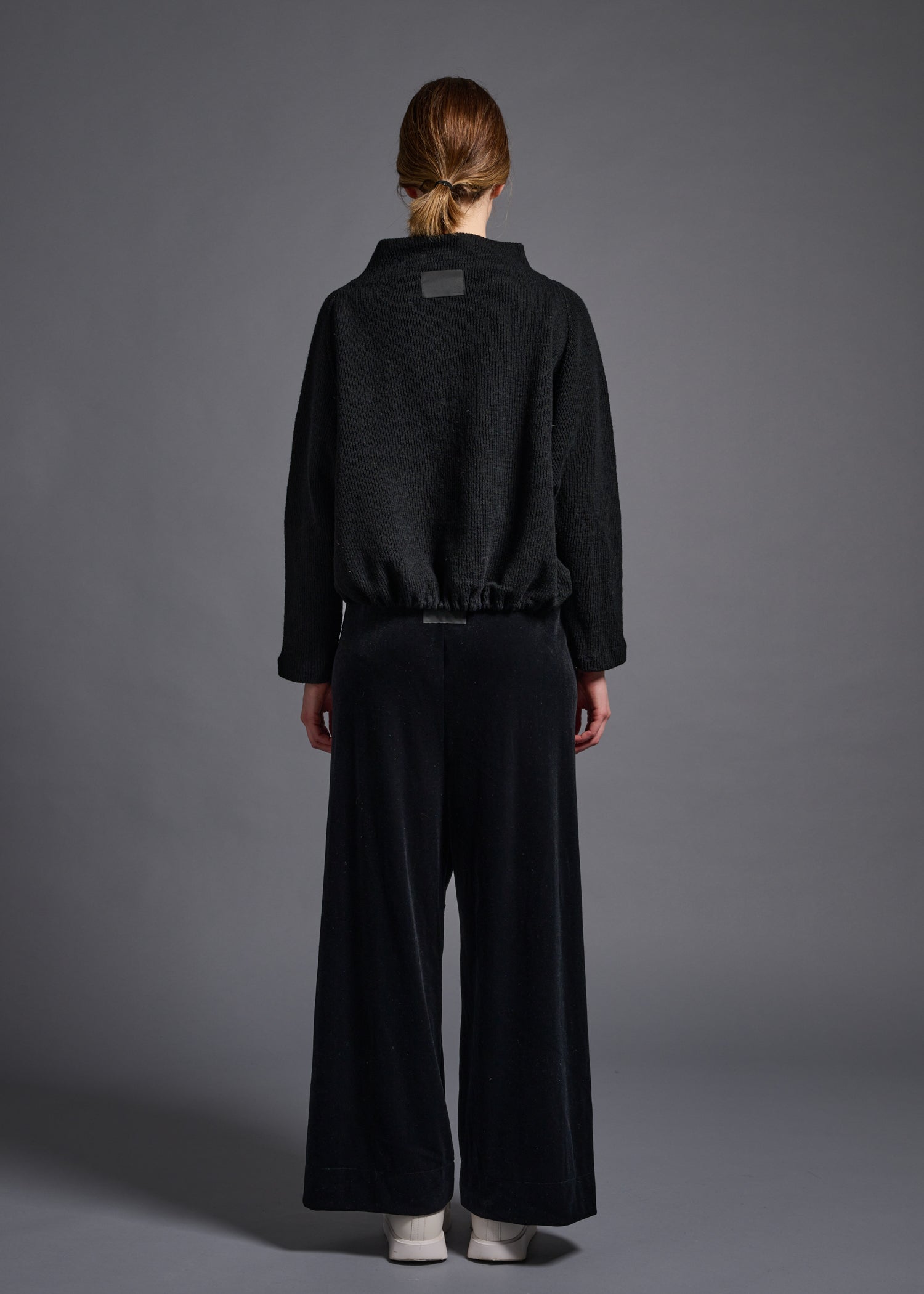 46 KORA BOTTLE NECK TOP / CHUNKY RIB JERSEY - C13