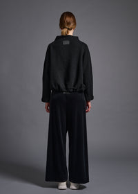 46 KORA BOTTLE NECK TOP / CHUNKY RIB JERSEY - C13