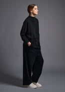 46 KORA BOTTLE NECK TOP / CHUNKY RIB JERSEY - C13