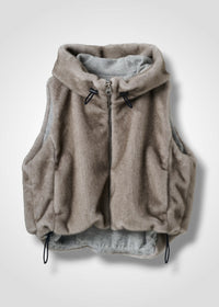 46 ORAH HOODY CROPPED VEST / ECO MINK - C15