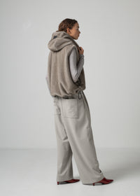 46 ORAH HOODY CROPPED VEST / ECO MINK - C15
