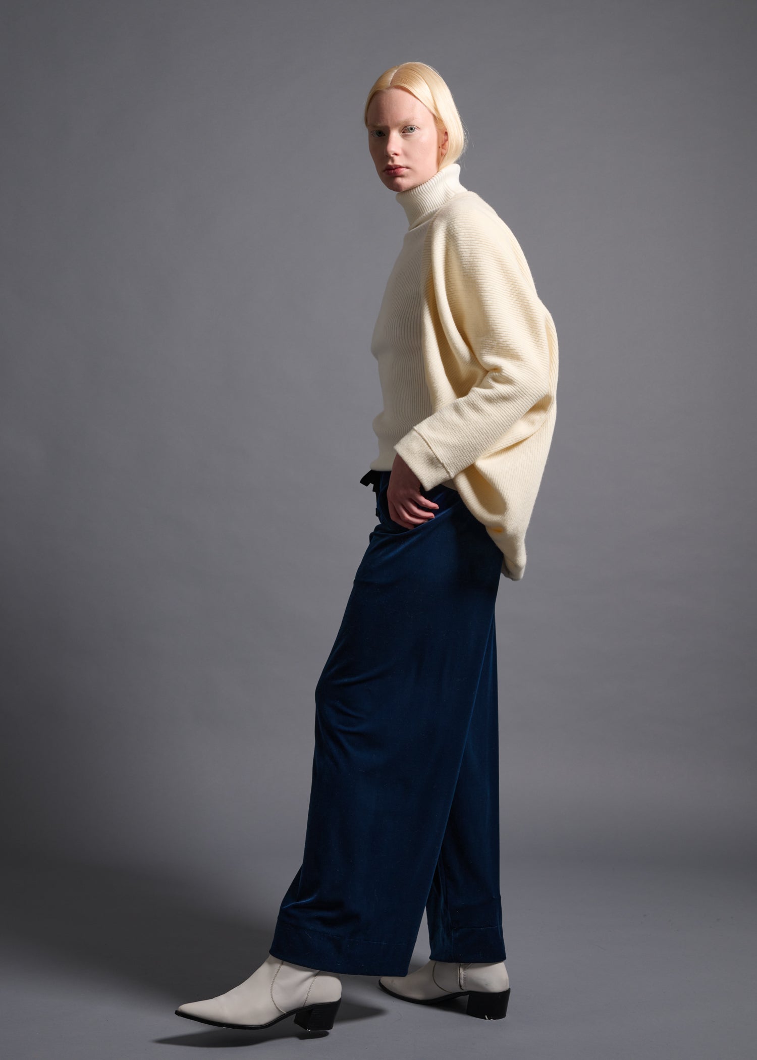 47 KRISTA BOLERO / CHUNKY RIB JERSEY - C13