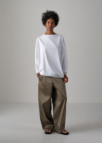 47 MERCY BARREL TROUSERS / DUCHESS SATIN STRETCH - C14