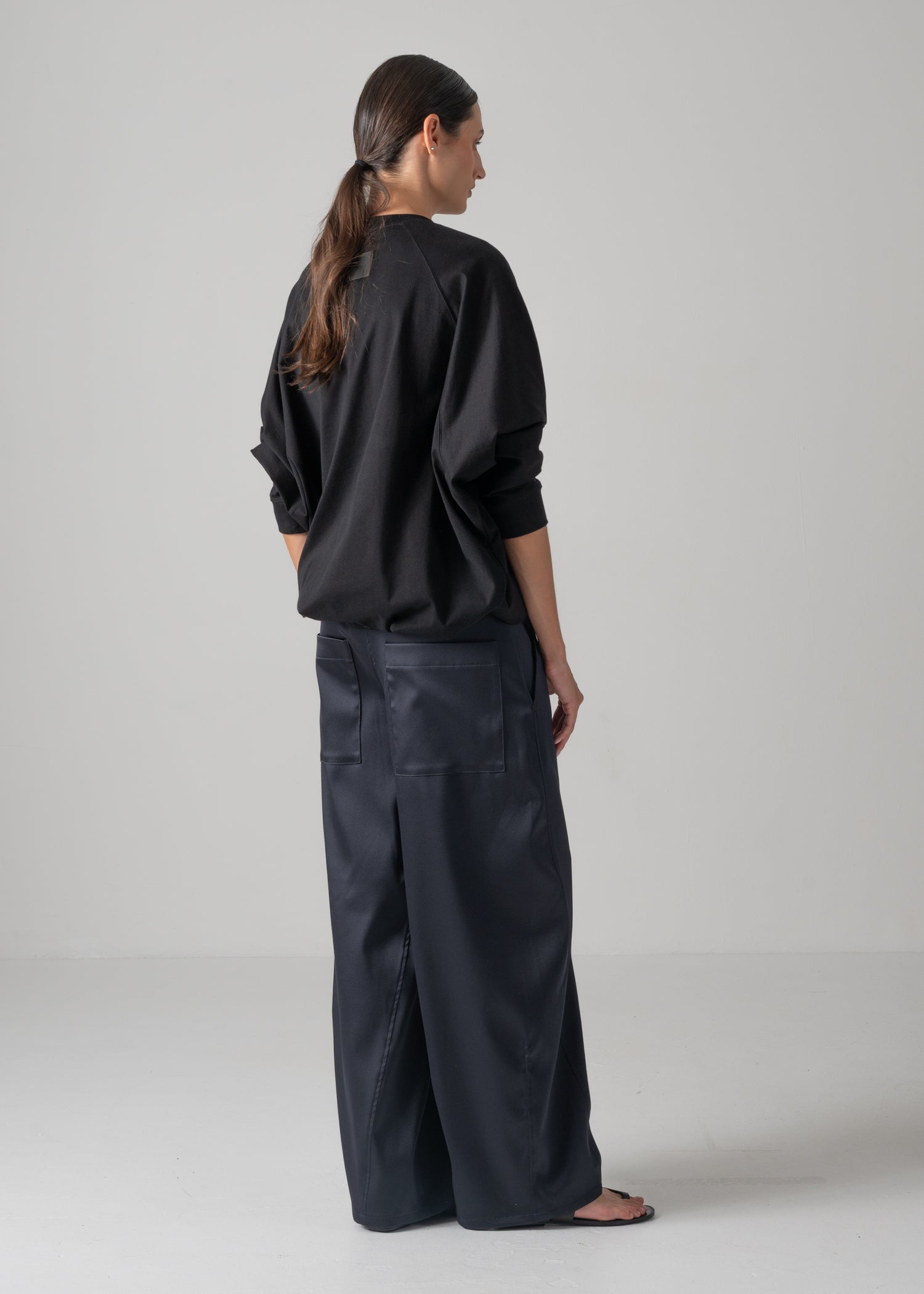 47 MERCY BARREL TROUSERS / DUCHESS SATIN STRETCH - C14