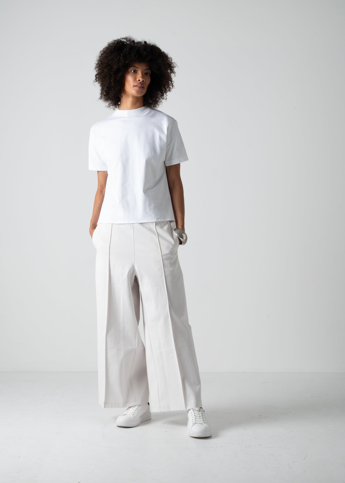 31 GENEVA WIDE-LEG TROUSERS / TEXBRID OXFORD - C10