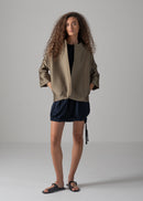 48 NATALY BALLOON JACKET / DUCHESS SATIN STRETCH - C14