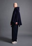 Relaxed Hoody Top, navy, cogthebigsmoke, one size fits all, sustainable fashion, less is more, made in Japan, quiet luxury, minimalist