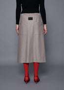 49 OCTAVIA A-LINE SKIRT W/PKT / WOOL COMPRESSED JERSEY - C15